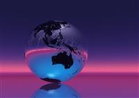 Pink Pixelated Globe stock photo