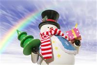 Snowman stock photo