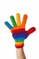 Rainbow Glove stock photo