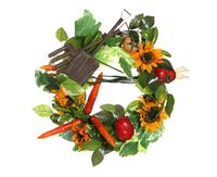 Vegetable Wreath stock photo