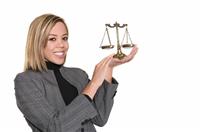 Lawyer with Scale stock photo