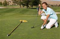 Woman Golfer stock photo