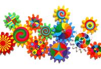 Colorful Gears stock photo