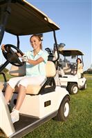 Women Golfers stock photo