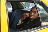Business Man in Taxi stock photo