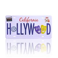Hollywood License Plate stock photo