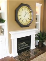 Fireplace and Mantle stock photo