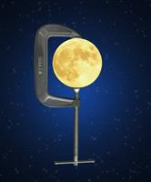 Clamp on the Moon stock photo