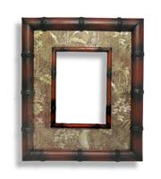 Bamboo Picture Frame stock photo