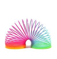 Toy Slinky stock photo