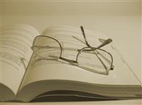 Book & Glasses stock photo