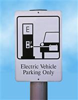 Electric Vehicle Parking Only stock photo