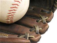 Baseball in Glove stock photo