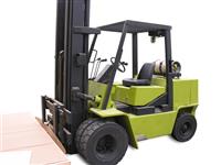 Isolated forklift stock photo