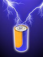 Charged Battery stock photo