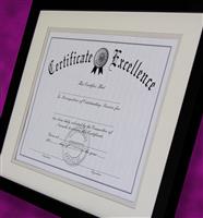 Certificate of Excellence stock photo