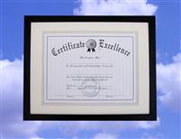 Certificate of Excellence stock photo