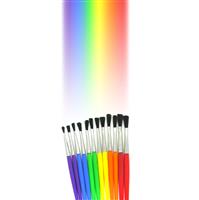 Rainbow Brushes stock photo