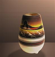 Indian Vase stock photo