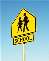 School Crossing Sign stock photo