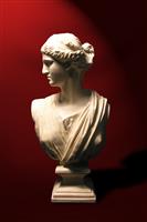 Statue Bust of a Roman Goddess stock photo