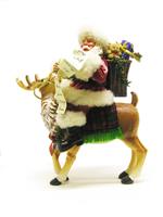 Santa and Rudolph stock photo