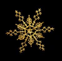 Golden Snowflake stock photo