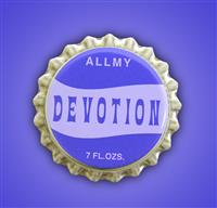 Devotion Themed Bottlecap stock photo