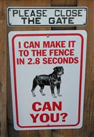 Dog Warning Sign stock photo