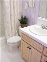Lavender Bathroom stock photo