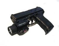 Gun with Laser Scope stock photo