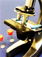 Microscope stock photo