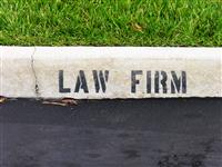 Law Firm Parking stock photo