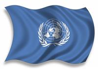 United Nations Flag stock photo