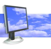 Monitor Clouds stock photo