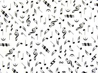 Music Note Background stock photo
