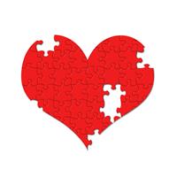 Puzzles of the Heart stock photo