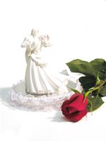Rose and Cake Topper stock photo