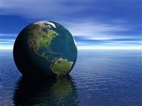 Floating Earth stock photo