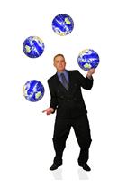 Juggling the Globe stock photo