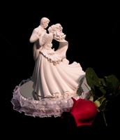 Cake Topper and Rose stock photo