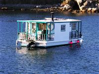 House Boat stock photo