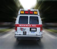Ambulance In Route stock photo