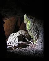 Dark Cave stock photo