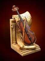 Violin Statue stock photo