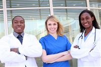 Diverse Attractive Medical Team stock photo