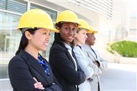 Man and Woman Construction Team  stock photo