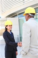 Construction Team Handshake stock photo
