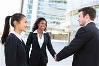Diverse  Business Team Handshake stock photo