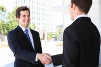 Business Man Team Handshake stock photo